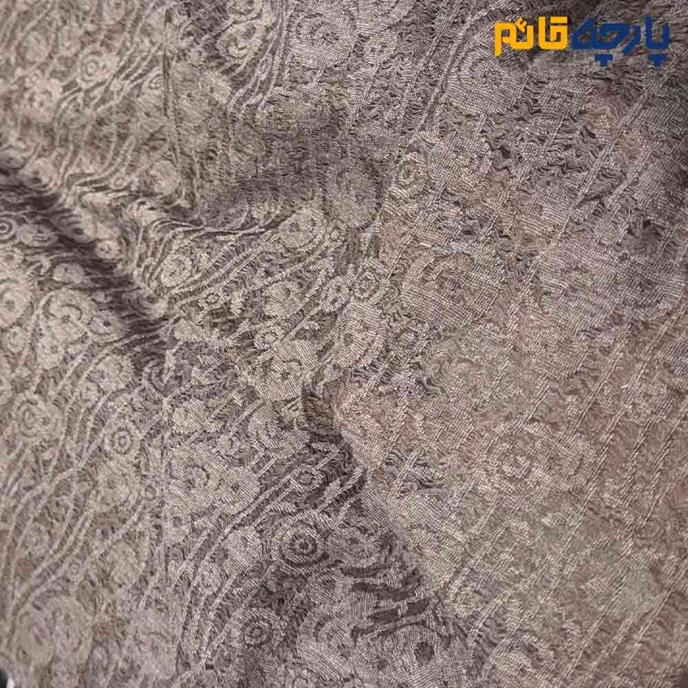 پارچه مجلسی تور کتان خاص کره ای قهوه ای متوسط عرض ۱۵۰ کد 12383 — تصویر ۳