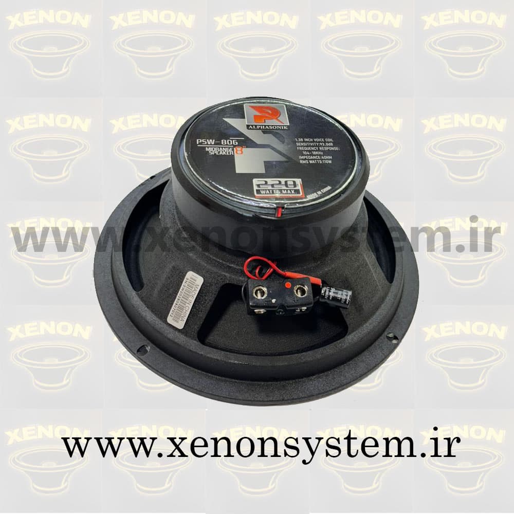 فول رنج خودرو آلفاسونیک سایز 8 اینچ مدل PSW-806 بسته دو عددی — تصویر ۵