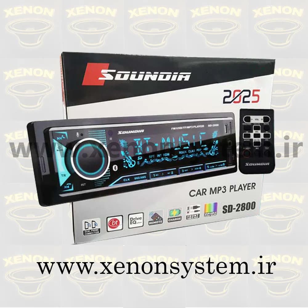 ضبط / پخش کننده خودرو ساندیا مدل SD-2800 پنل ثابت