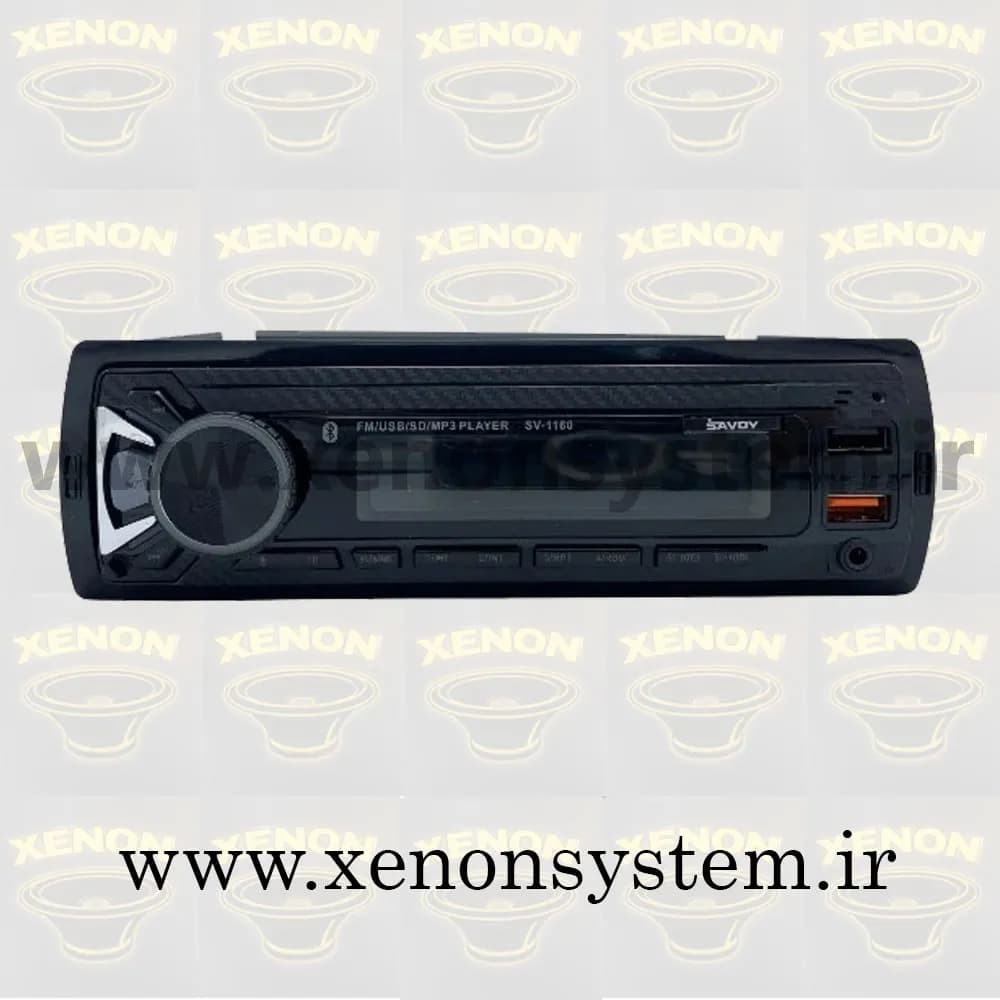 ضبط / پخش کننده خودرو ساووی مدل SV-1160 پنل جدا دارای گارانتی — تصویر ۴