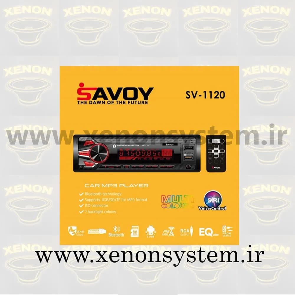ضبط / پخش کننده خودرو ساووی مدل SV-1120 پنل جدا دارای گارانتی — تصویر ۸