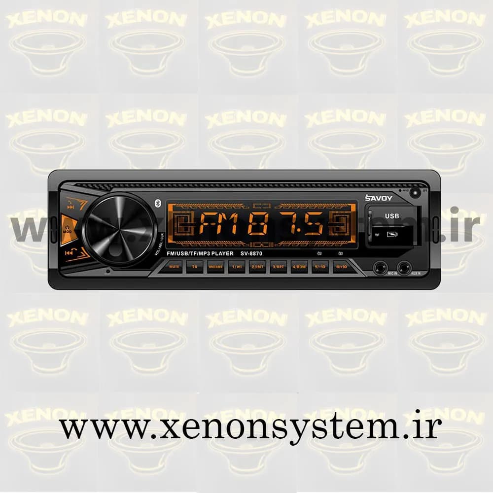 ضبط / پخش کننده خودرو ساووی مدل SV-8870 پنل ثابت دارای گارانتی — تصویر ۲