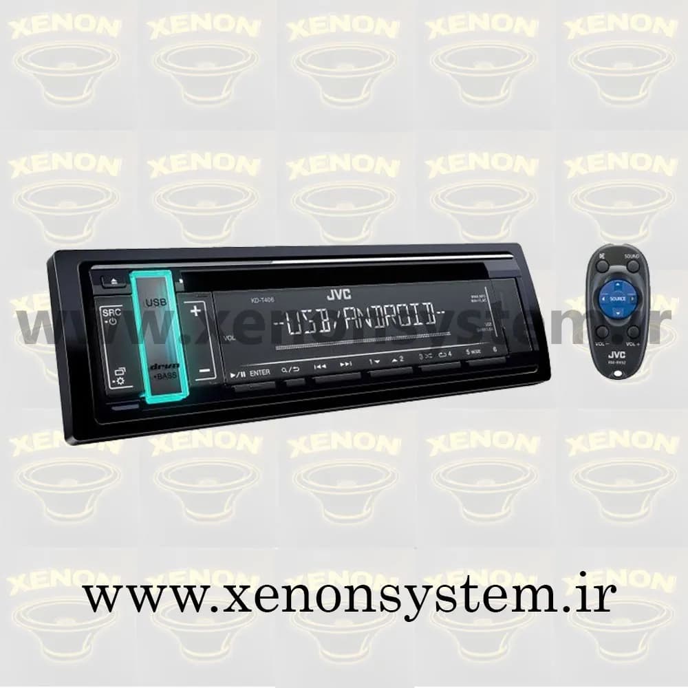 ضبط / پخش کننده خودرو جی وی سی مدل KD-T406M پنل جدا گارانتی دار