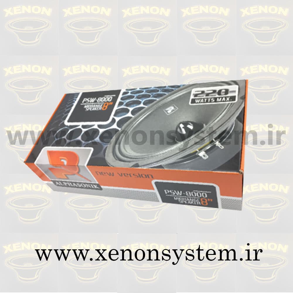 میدرنج خودرو آلفاسونیک سایز 8 اینچ مدل PSW-8000 بسته دو عددی — تصویر ۳