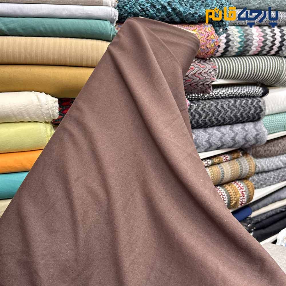 پارچه بهاره تابستانه لینن ساده سفارشی رنگ قهوه ای سوخته عرض ۱۴۵ کد11451