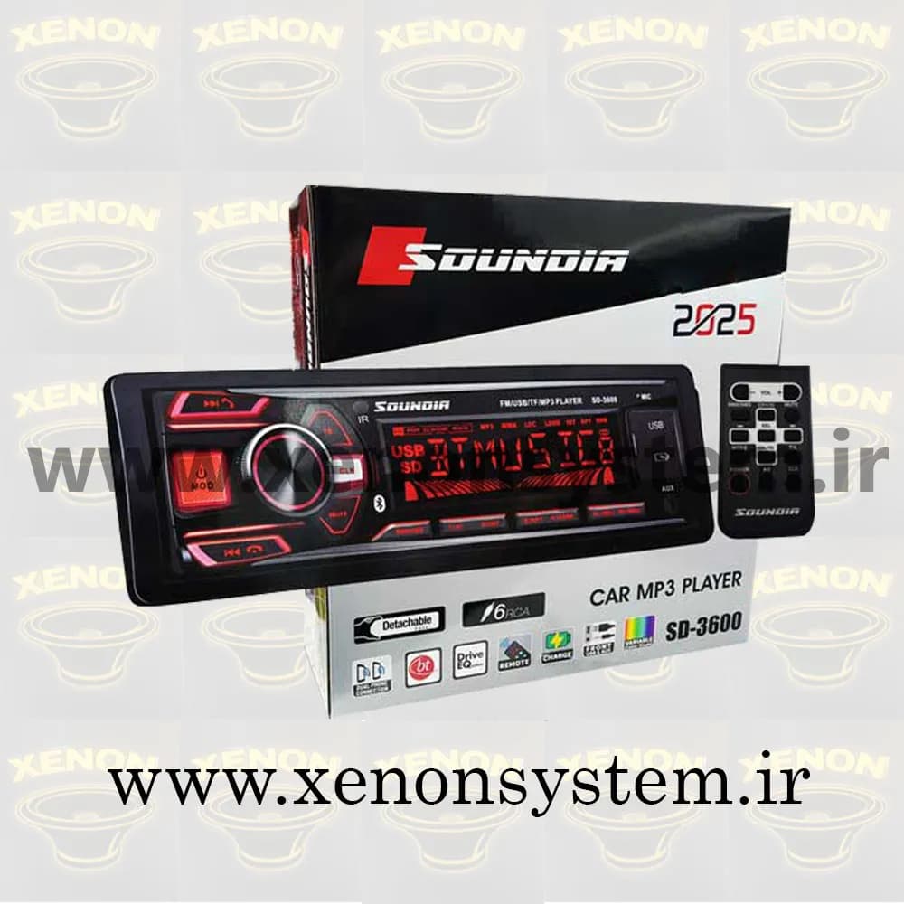 ضبط / پخش کننده خودرو ساندیا مدل SD-3600 پنل جدا