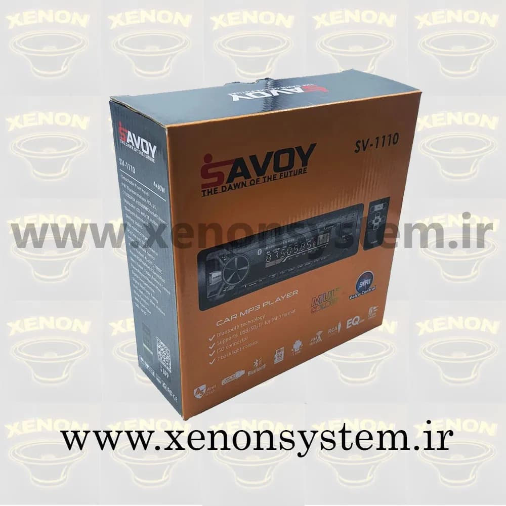 ضبط / پخش کننده خودرو ساووی مدل SV-1110 پنل جدا دارای گارانتی — تصویر ۳