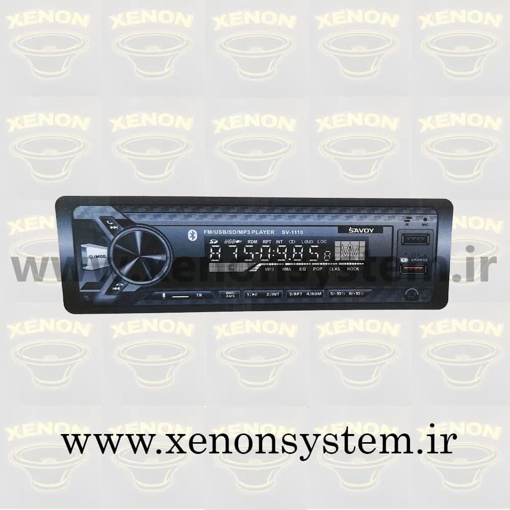ضبط / پخش کننده خودرو ساووی مدل SV-1110 پنل جدا دارای گارانتی — تصویر ۲
