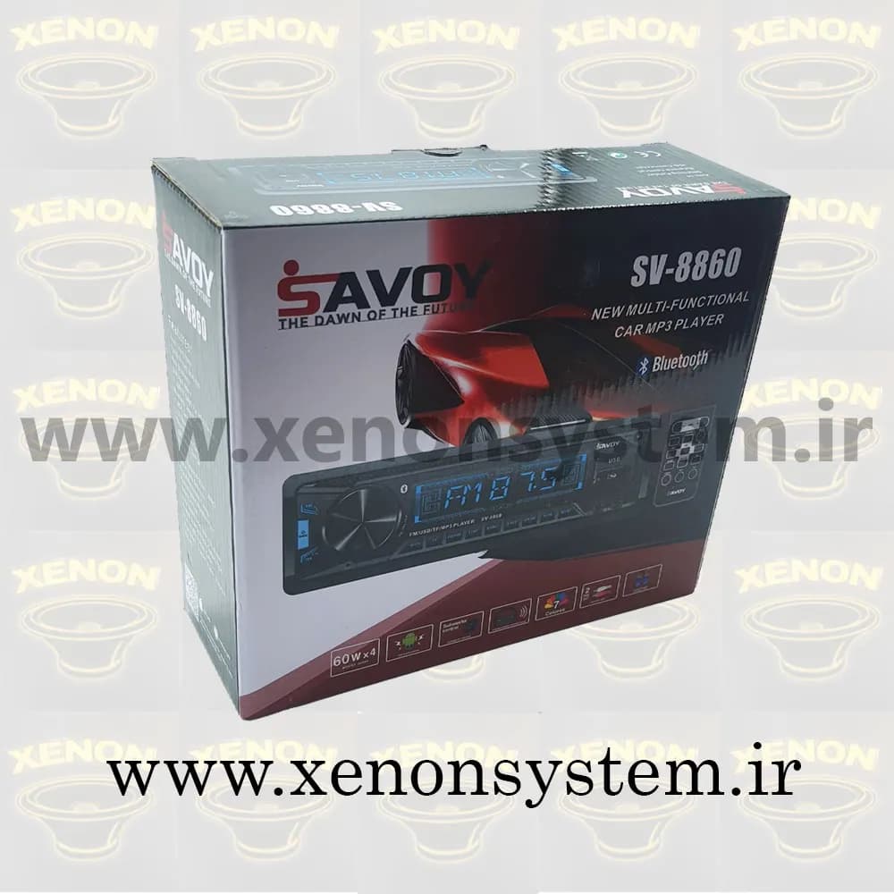 ضبط / پخش کننده خودرو ساووی مدل SV-8860 پنل ثابت دارای گارانتی — تصویر ۷