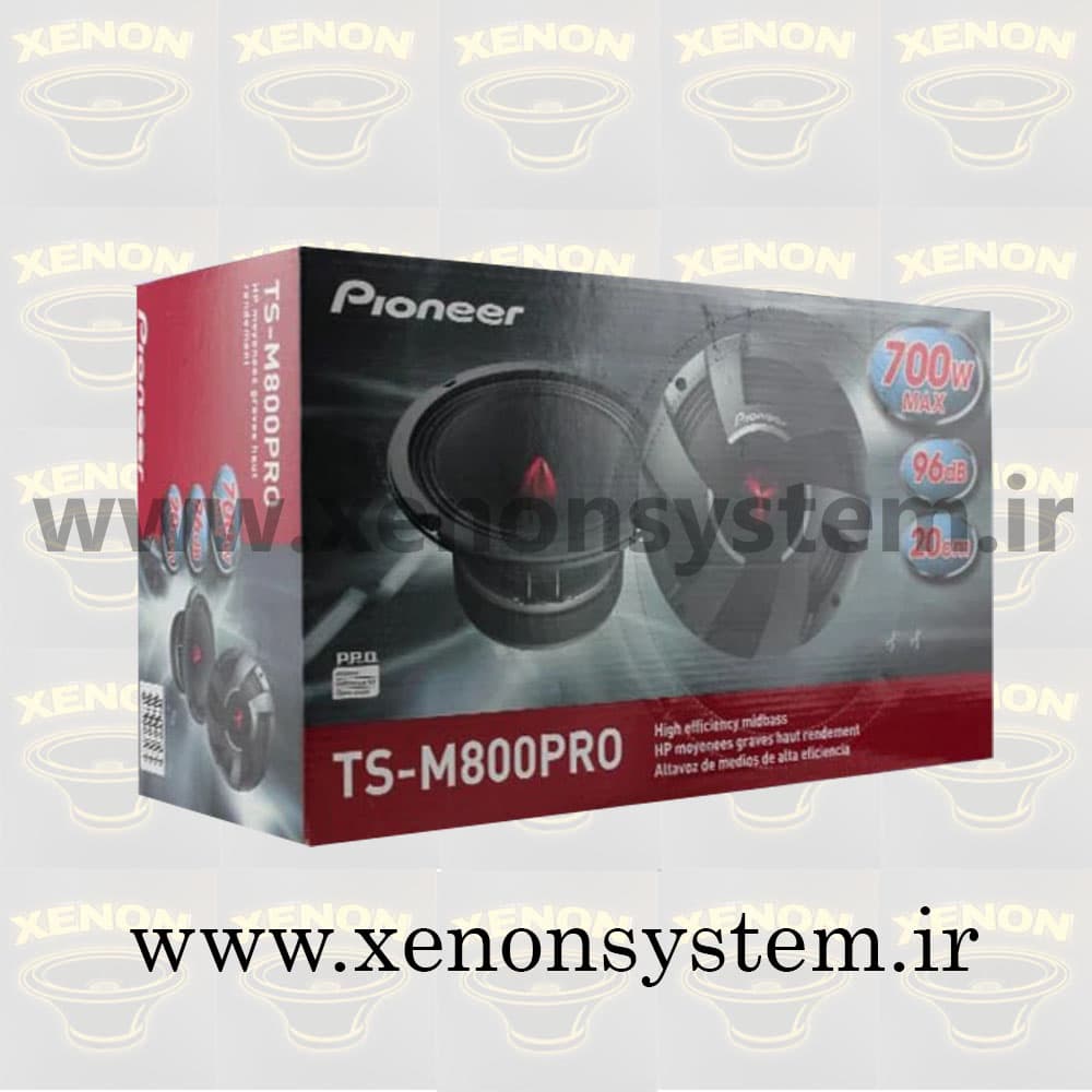 میدرنج خودرو پایونیر سایز 8 اینچ مدل TS-M800 Pro بسته دو عددی