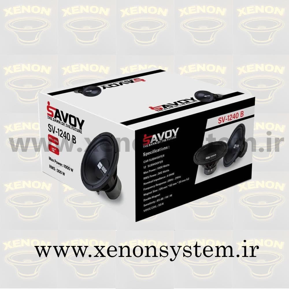 ساب ووفر خودرو ساووی مدل SV-1240B سایز 12 اینچ