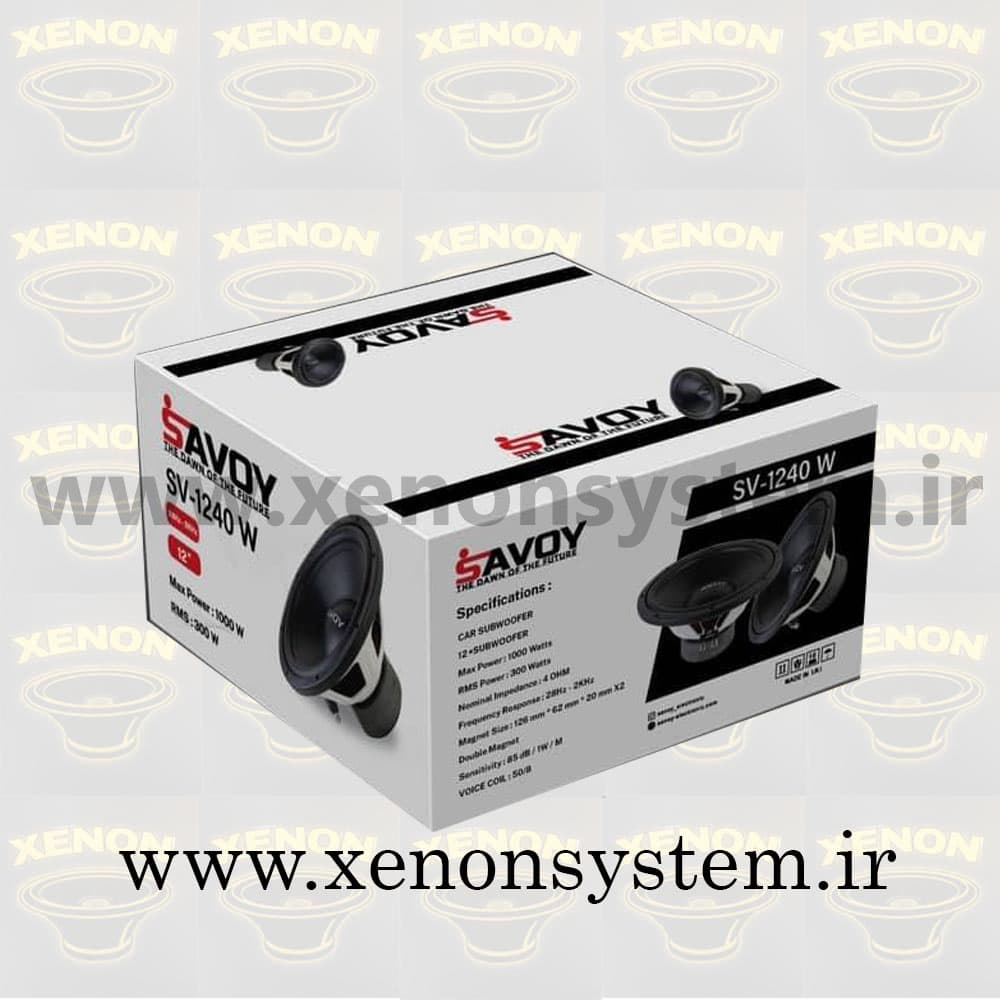 ساب ووفر خودرو ساووی مدل SV-1240W سایز 12 اینچ