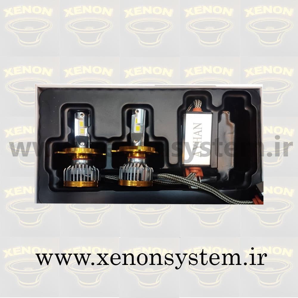 هدلایت MZM مدل آیهان پایه H4 تک رنگ سفید