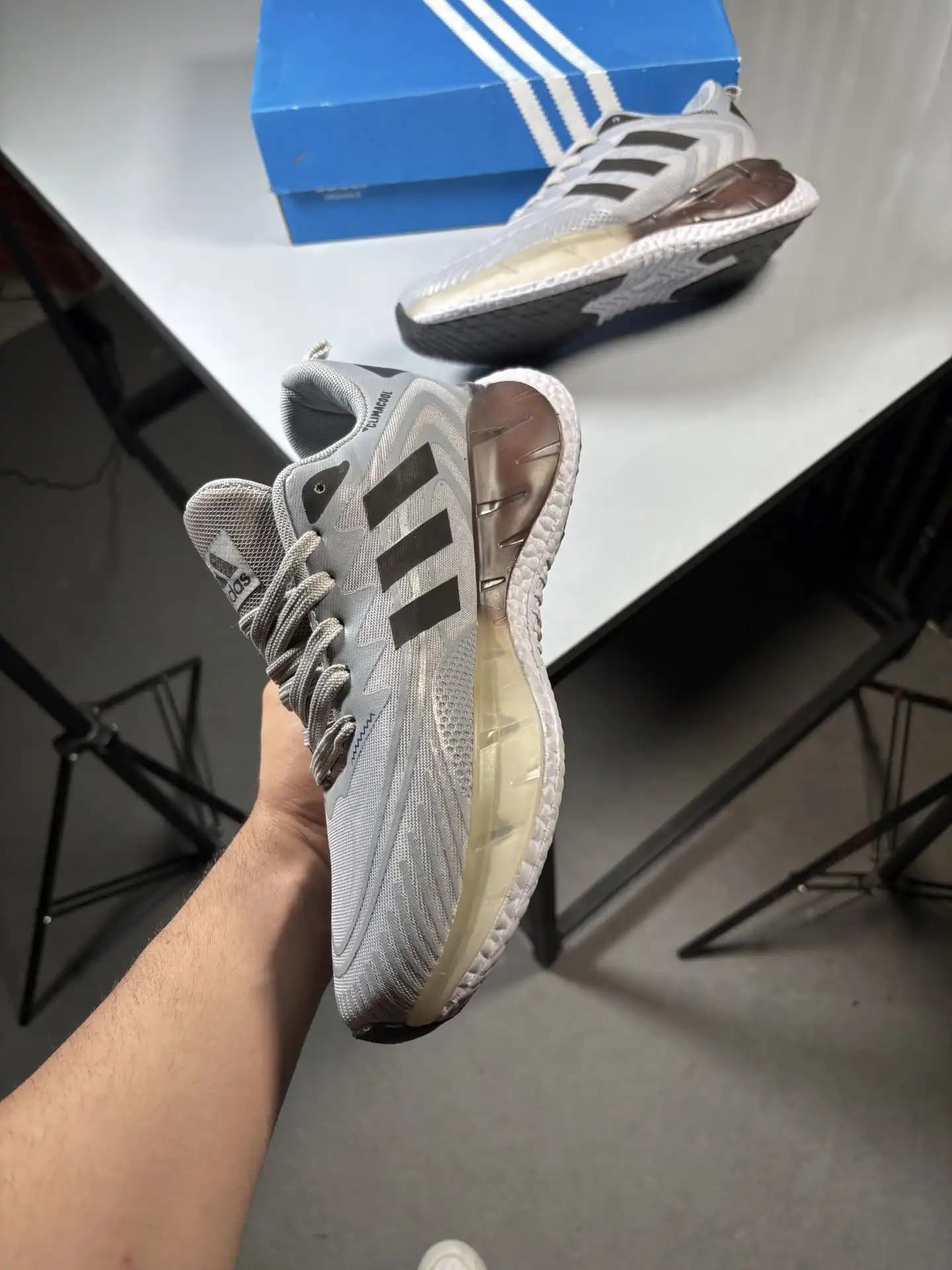 کتونی ادیداس مدل کلیماکول climacool / رنگ طوسی مشکی / کد 99552 — تصویر ۷
