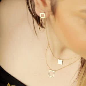 نیم ست مربعی طلا زنانه