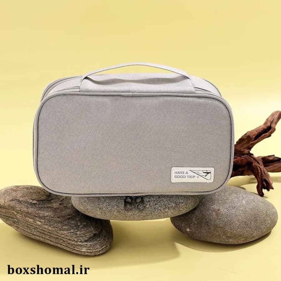 کیف لباس زیر ۲ زیپه برزنتی
