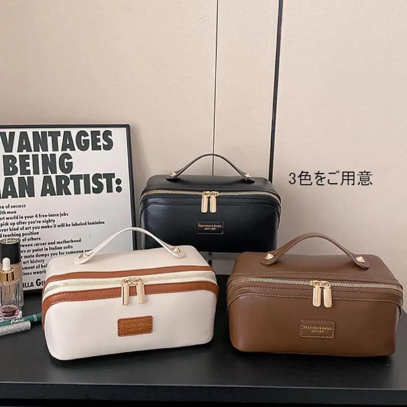 کیف آرایش فشن جنس چرمی