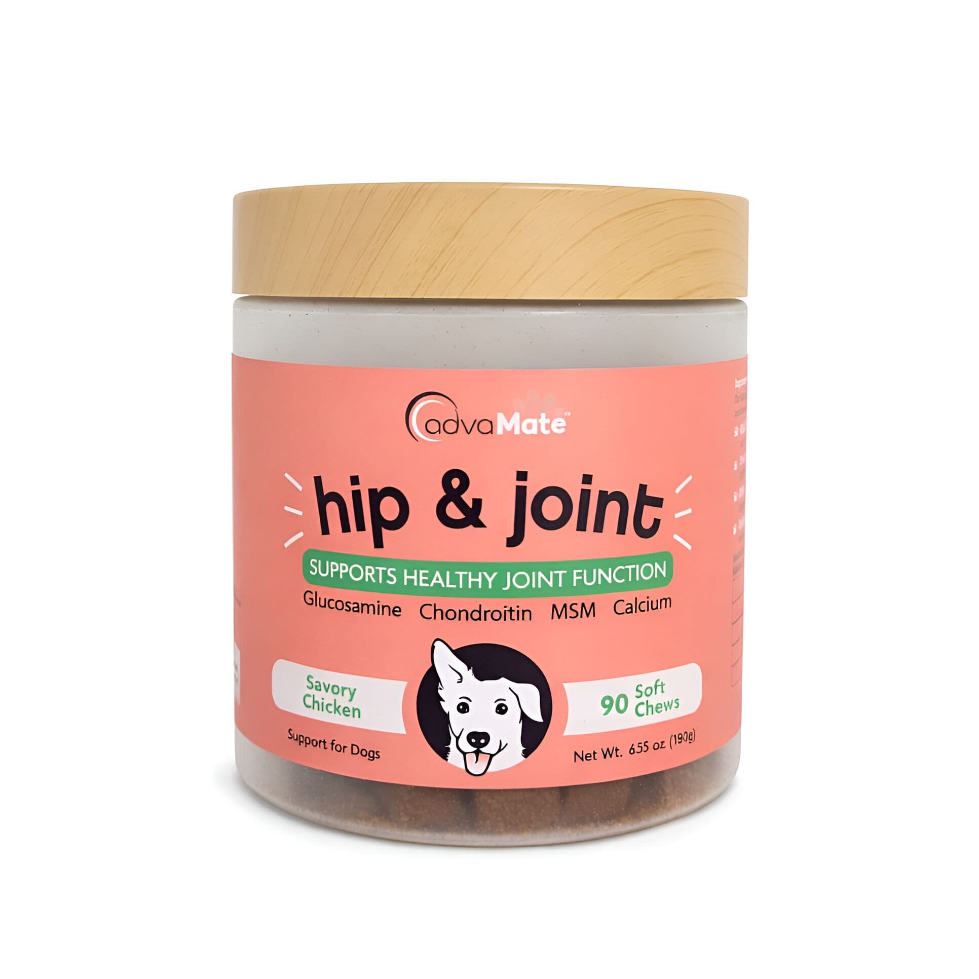 قرص غضروف ساز سگ AdvaMate Hip & Joint | جویدنی مفاصل ساخت آمریکا – ۱ عددی