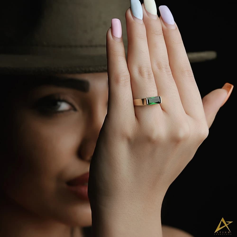انگشتر باگت زنانه طلا A3