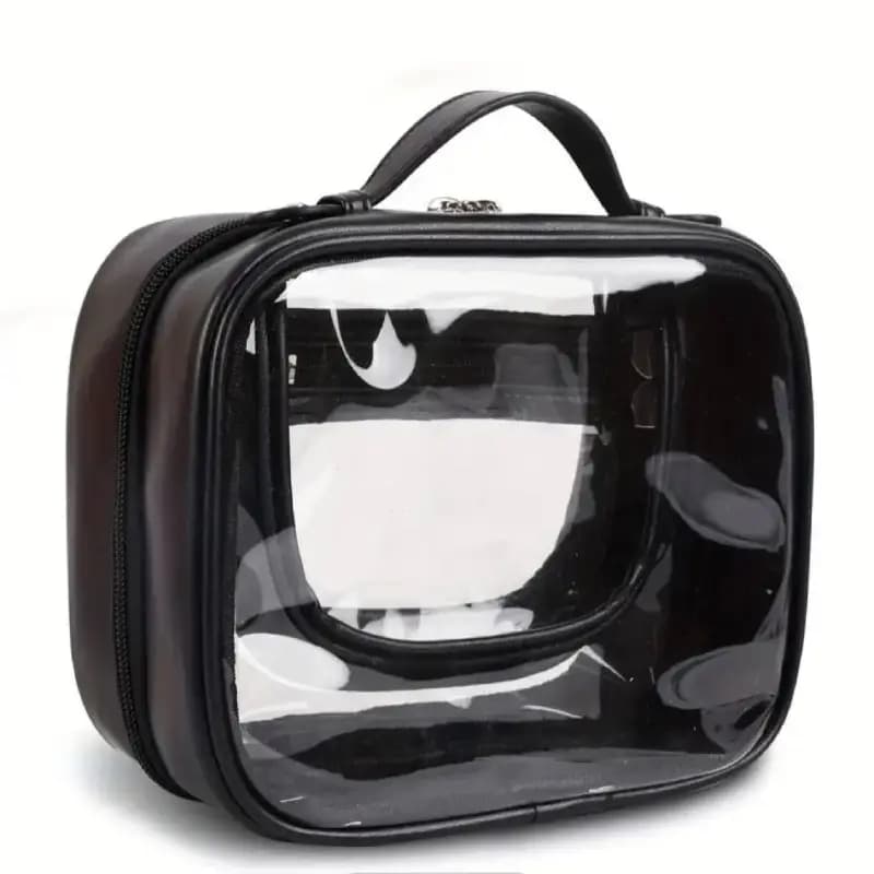 کیف آرایش ۲ طرفه شفاف وارداتی