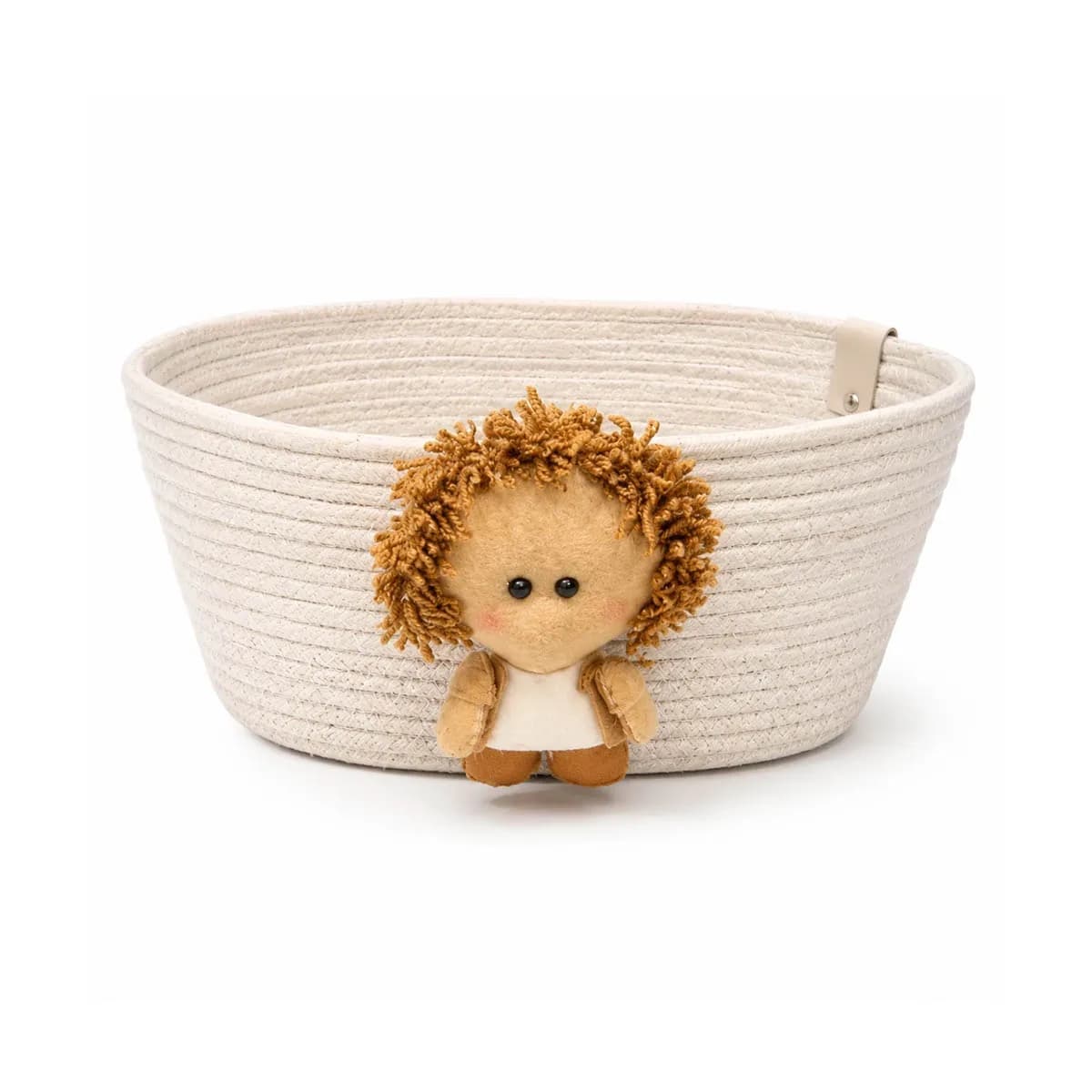 سبد قیطون دوزی بیضی طرح عروسک پسر