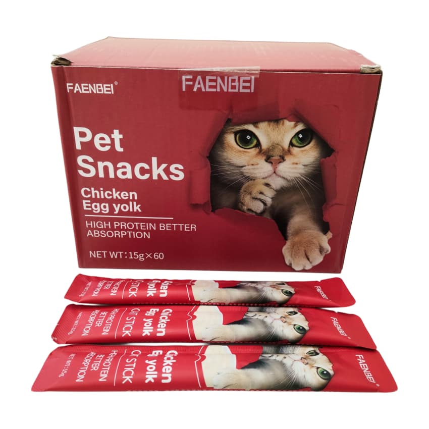بستنی گربه فانبی (Faenbei) طعم مرغ و زرده تخممرغ – تشویقی الترا پرمیوم