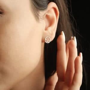 گوشواره میخی طلا زنانه دوار