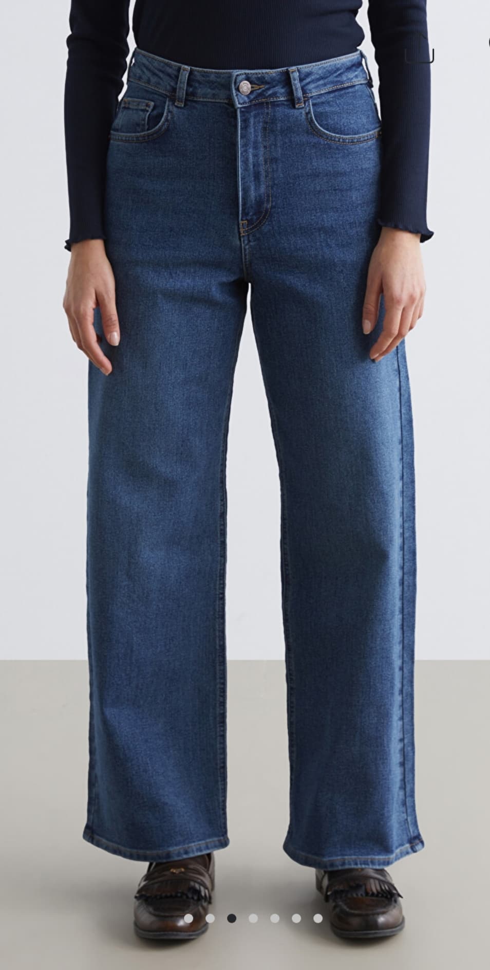 شلوار جین زنانه LC Waikiki مدل WIDE LEG آبی کلاسیک