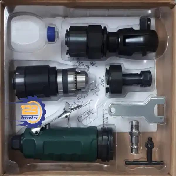 آچار جغجغه ای بادی تاپکس مدل SMT-TOPEX-3IN1 به همراه دریل و فرز انگشتی
