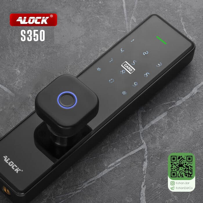 دستگیره هوشمند | دستگیره درب و قفل اثر انگشتی دیجیتال ALOCK مدل S350