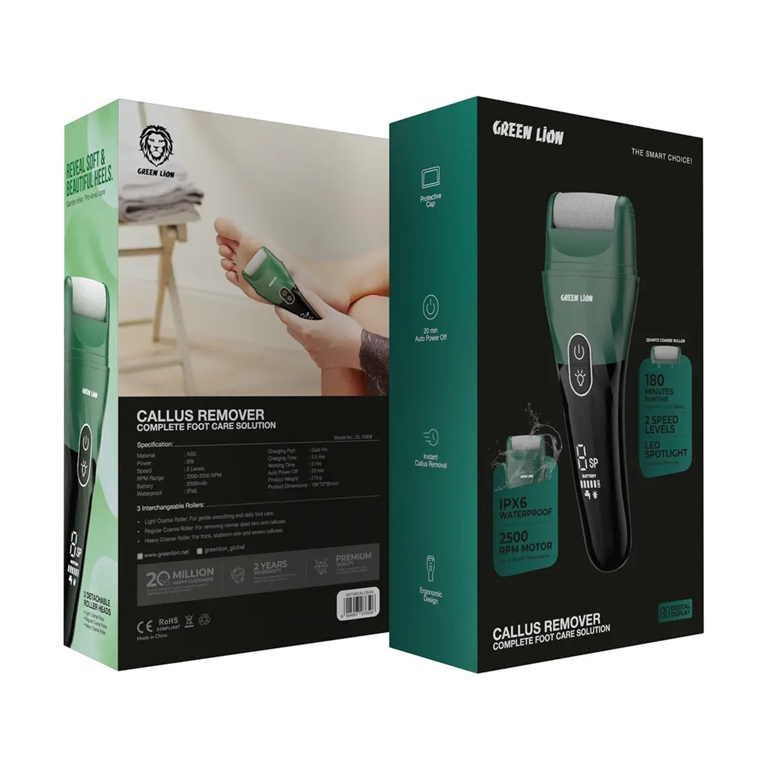 سنگ پا برقی گرین لاین Callus Remover — تصویر ۵