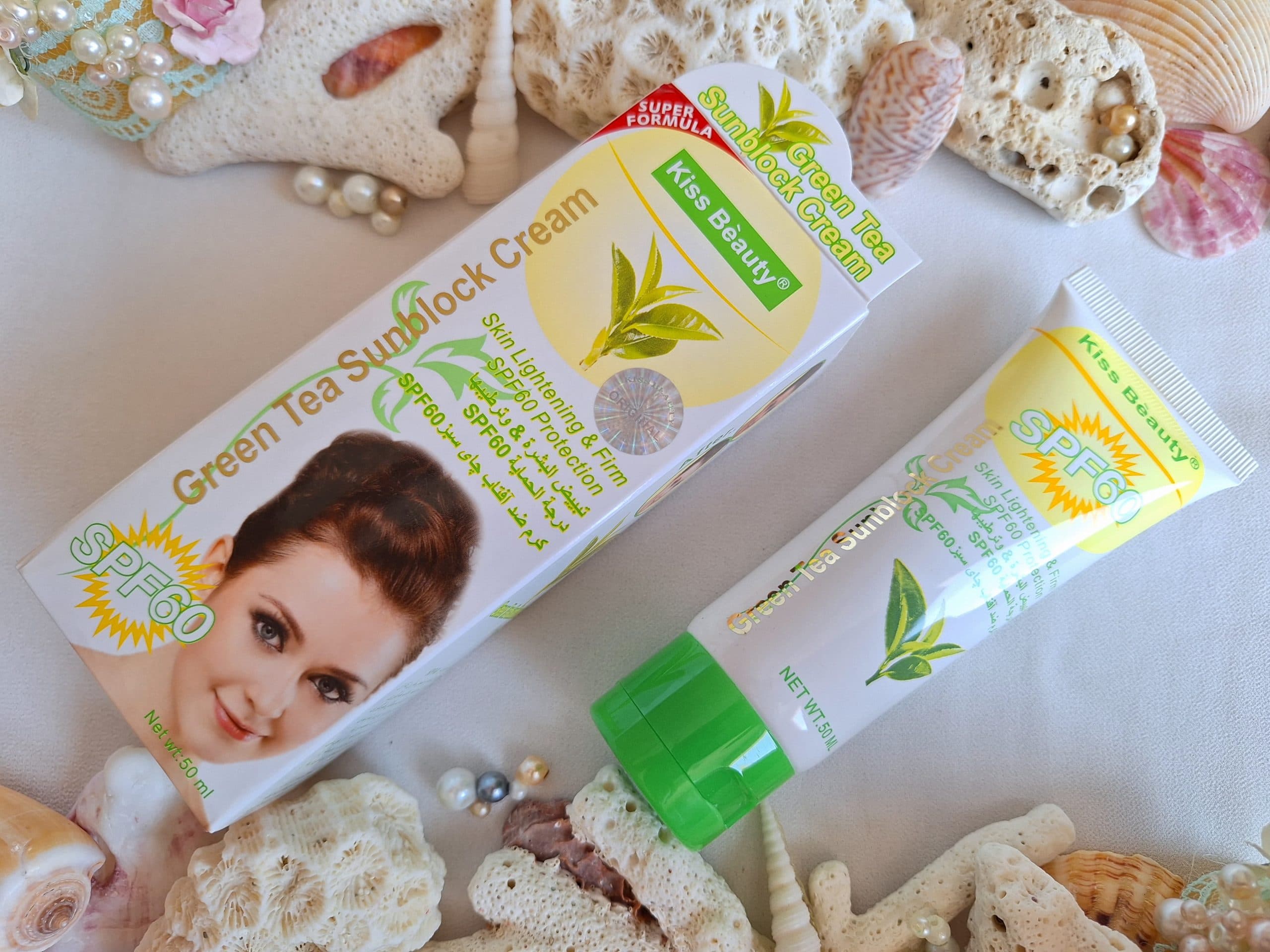 کرم ضد آفتاب برند کیس بیوتی Kiss Beauty_با حصاره چای سبز_اورجینال