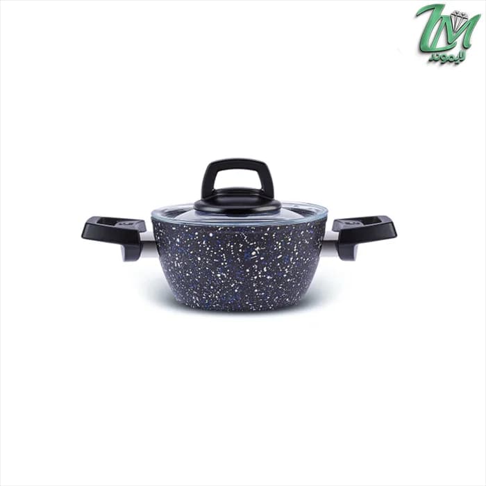 ست ماهیتابه 5 پارچه بیوگرانیت سنگ آبی کاراجا — تصویر ۴