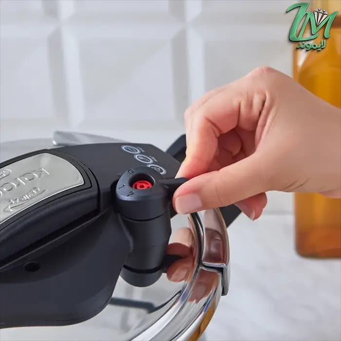 زودپز 7 لیتری استیل مشکی مارسی کاراجا — تصویر ۵