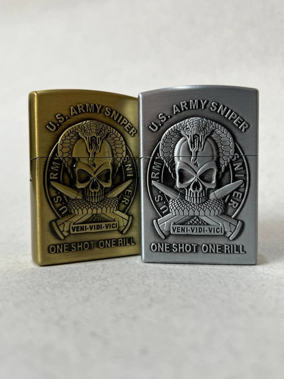 فندک گازی طرح زیپو لایتر (LIGHTER) طرح اسنایپر و تک‌تیرانداز ارتش