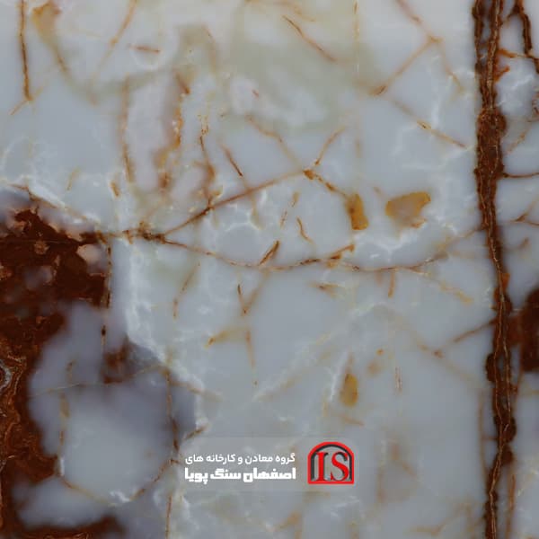 سنگ اسلب مرمر سفید خط دار