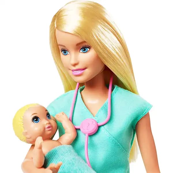 عروسک باربی بلوند مدل Barbie Baby Doctor کد GKH23 — تصویر ۶