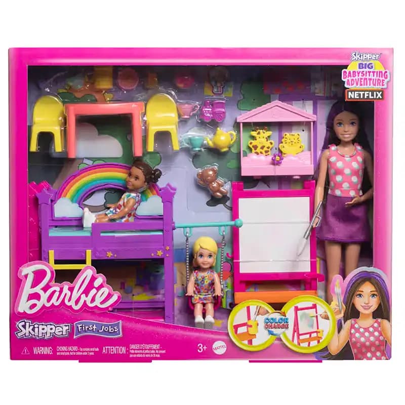 عروسک باربی مدل Skipper Baby Sitting کد HND18