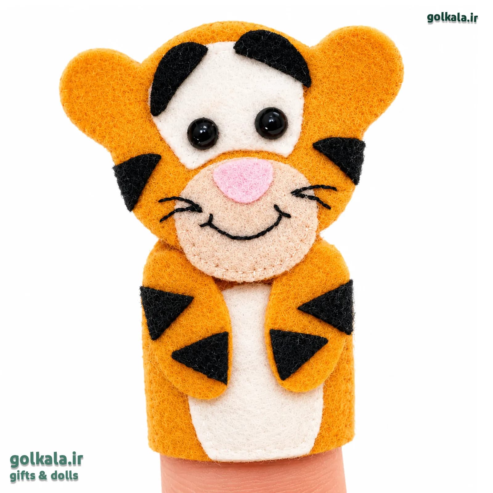 عروسک انگشتی نمدی ببر (تیگر) سری وینی پو (قد ۱۰ سانتی‌متر)🐯