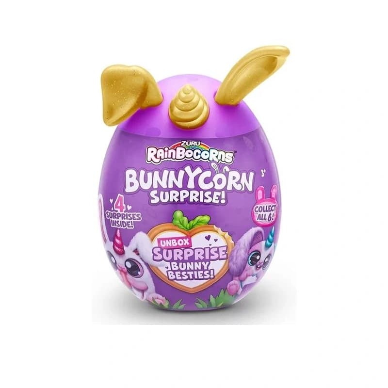 عروسک سورپرایزی رینبوکورنز RainBocoRns مدل Bunnycorn شاخ طلایی — تصویر ۸