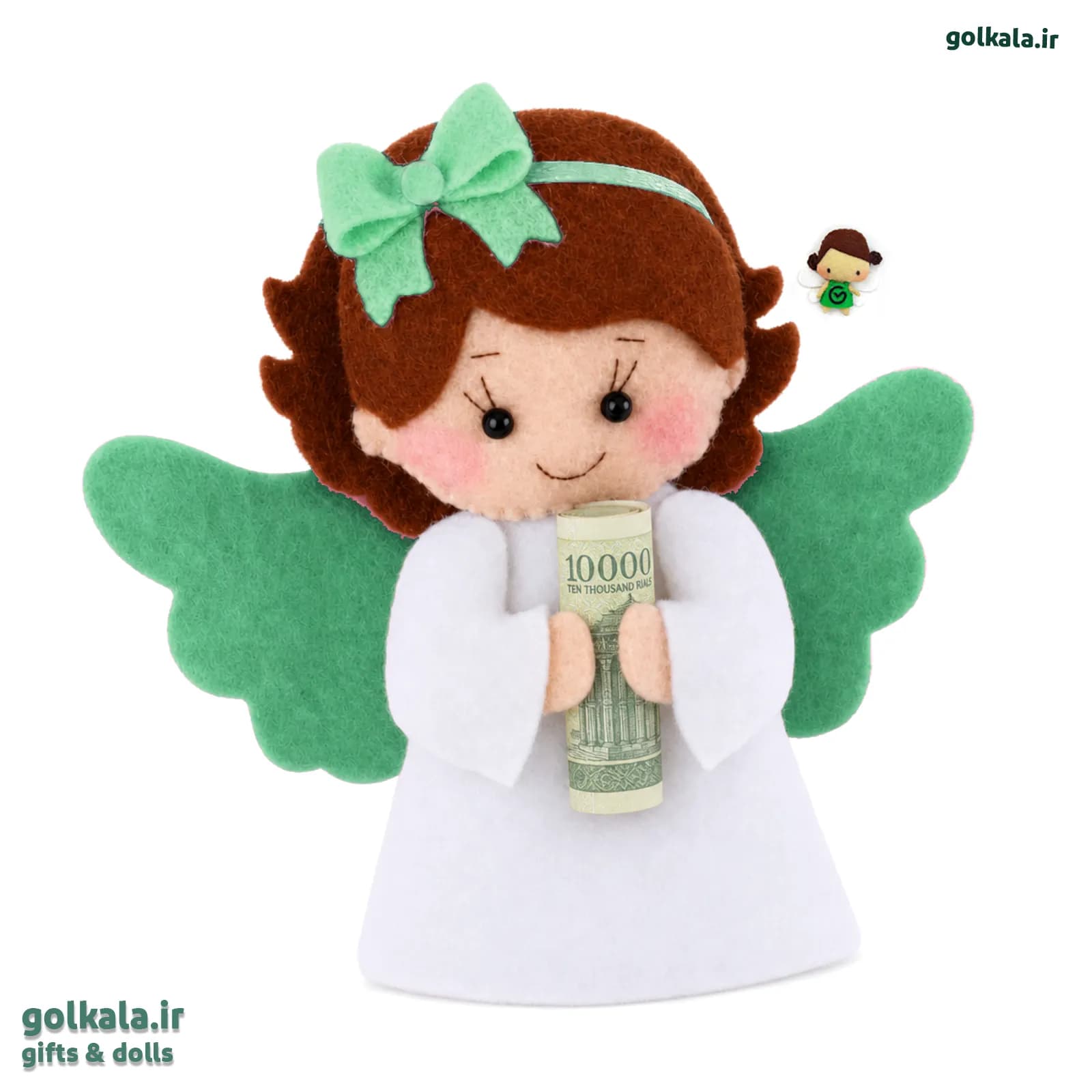 بسته ۲۰ تایی عروسک نمدی فرشته حورا (Houra) 👼 | سایز ۱۰ سانتی‌متر (مدل جاپولی‌ فرشته)