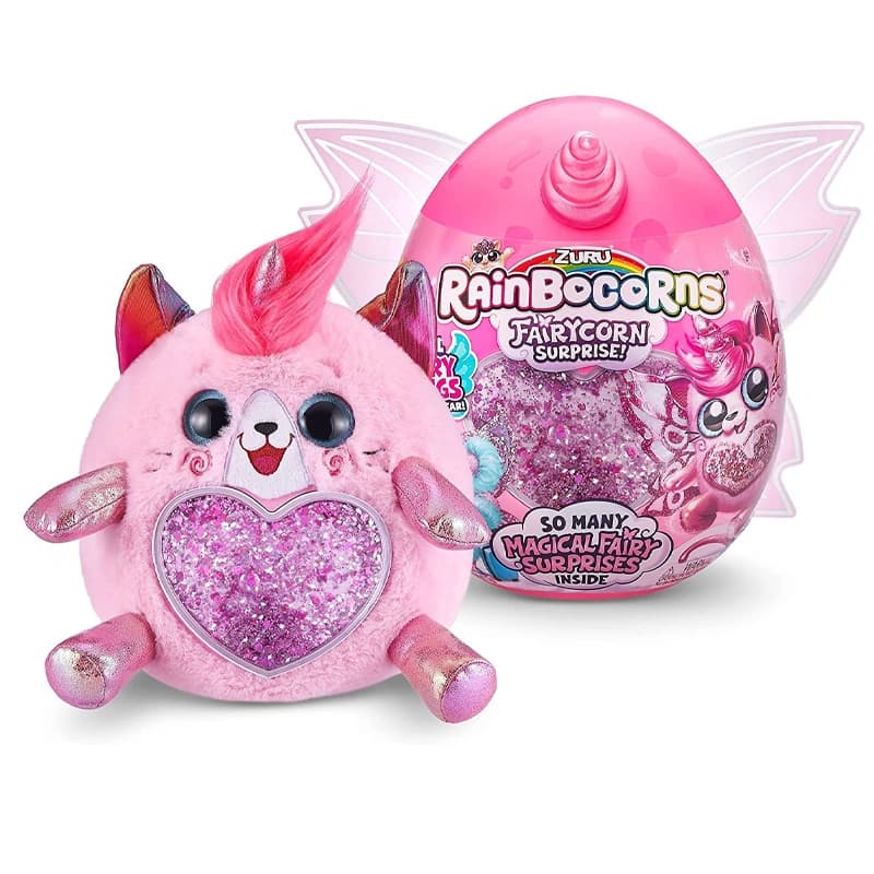 عروسک سورپرایزی رینبوکورنز RainBocoRns مدل Fairycorn با شاخ صورتی — تصویر ۴