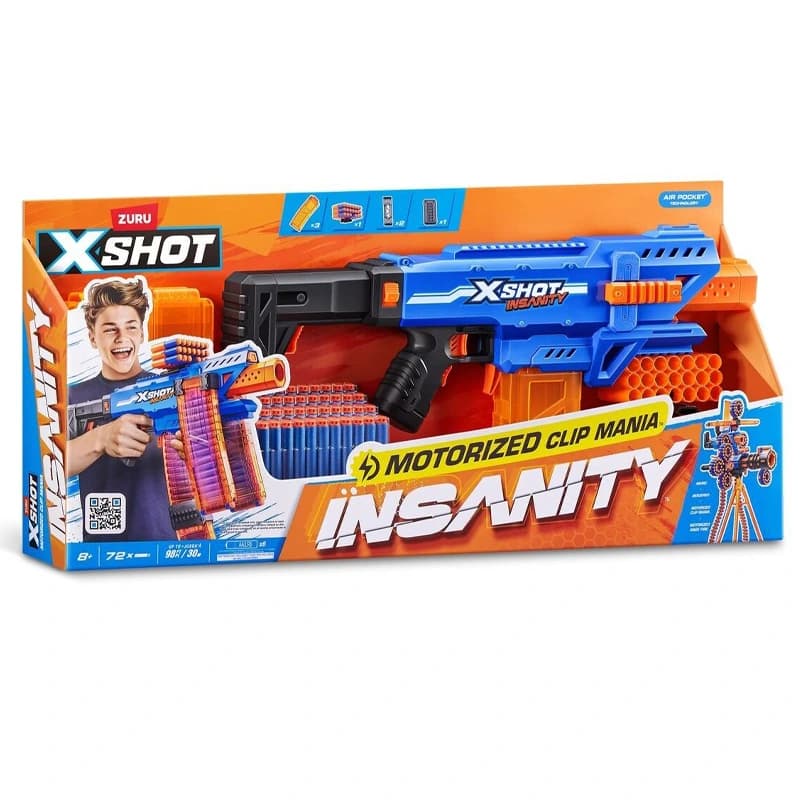 تفنگ ایکس شات سری Insanity مدل Motorized Clip Mania کد 36786 — تصویر ۹