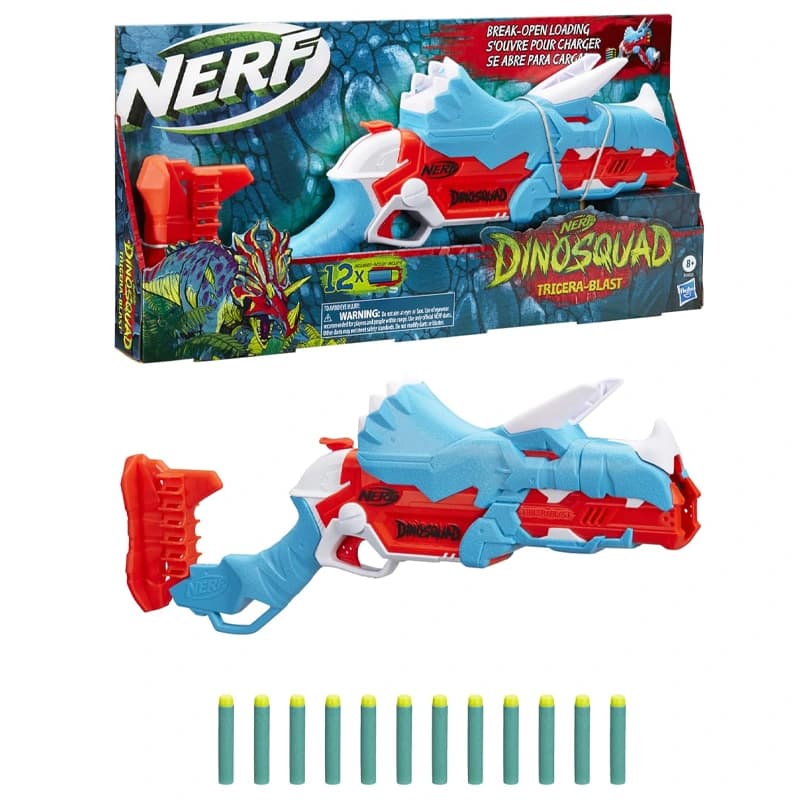 تفگ نرف مدل DinoSquad Tricerablast Blaster کد F0803 — تصویر ۲