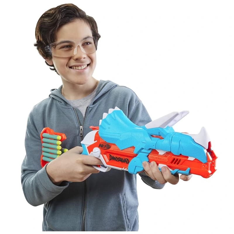 تفگ نرف مدل DinoSquad Tricerablast Blaster کد F0803 — تصویر ۴