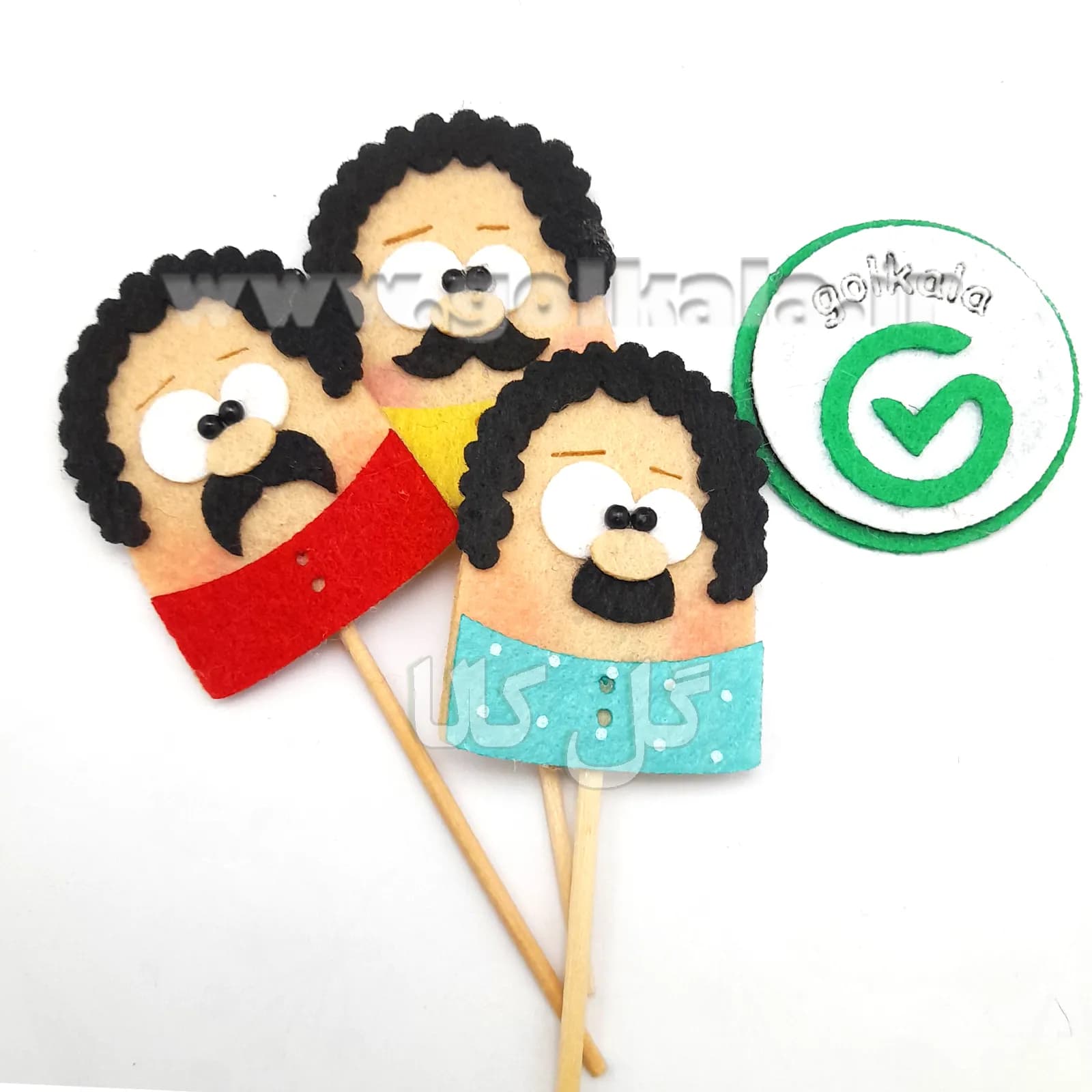 گیفت روز پدر نمدی (طرح آقا جون سیبیلو 🧔🏻‍♂️) | مناسب تاپر و تزیین کادو