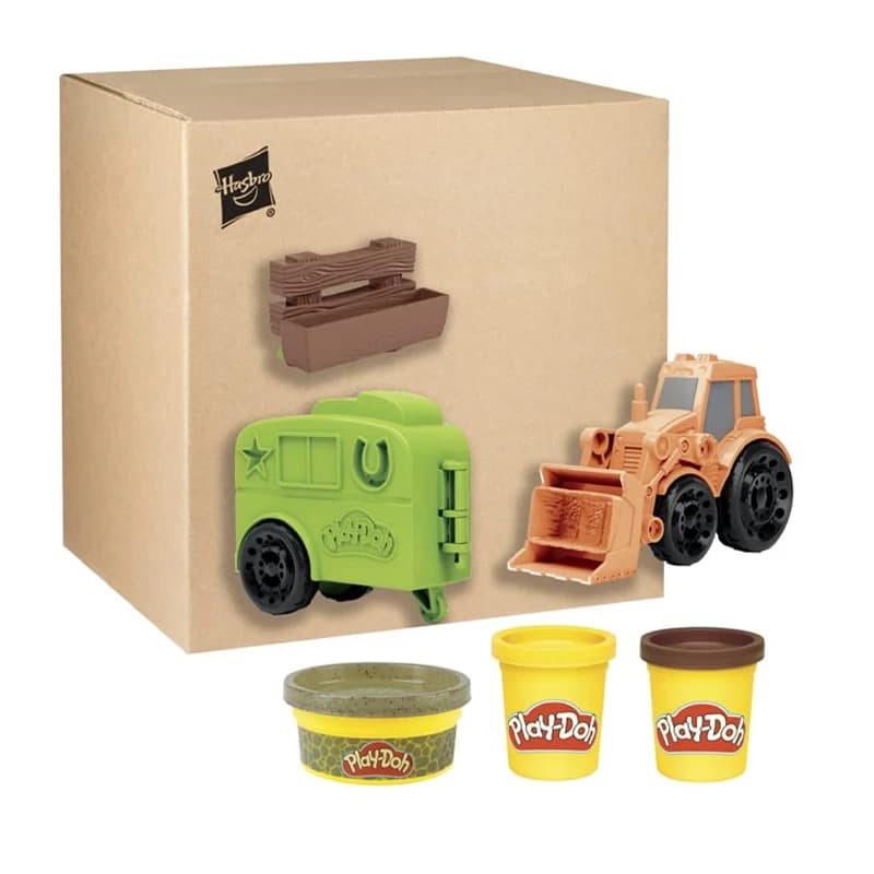 خمیر بازی مدل Play-doh Tractor کد F1012 برند Hasbro