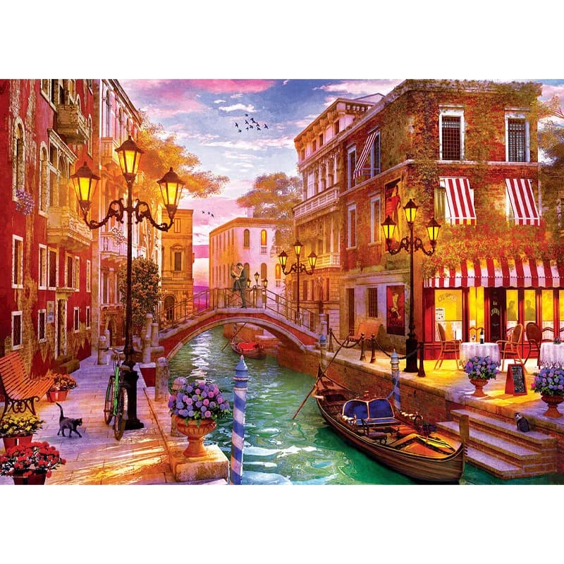 پازل 1000 تکه یوروگرافیک طرح Sunset over venice کد 5353 — تصویر ۴