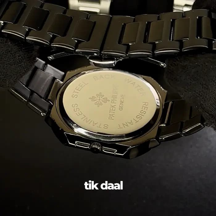 ساعت پتک فیلیپ مدل کوبیتوس مشکی صفحه آبی | patek philippe — تصویر ۵
