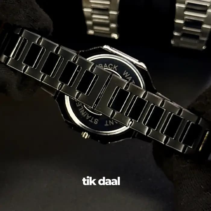 ساعت پتک فیلیپ مدل کوبیتوس مشکی صفحه مشکی | patek philippe — تصویر ۳